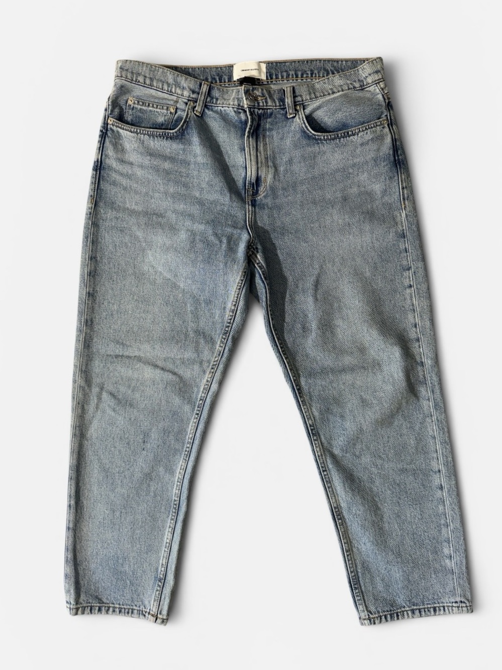 Current/Elliott women’s 32 light wash boyfriend tapered vintage denim blue jeans